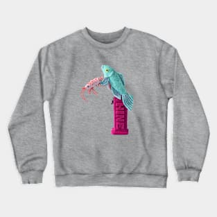 Blue Fish and His Pet Shrimp Crewneck Sweatshirt